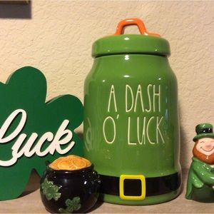Rae Dunn A DASH O’ LUCK canister St Patrick’s Day 2023